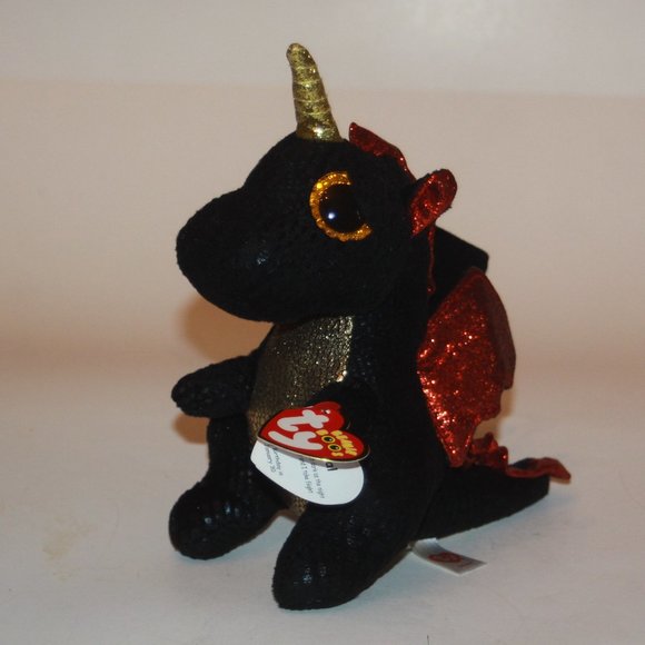 TY Beanie Boos - GRINDAL the Unicorn Dragon (6 inch) Stuffed Plush Animal MWMTs - Picture 1 of 4